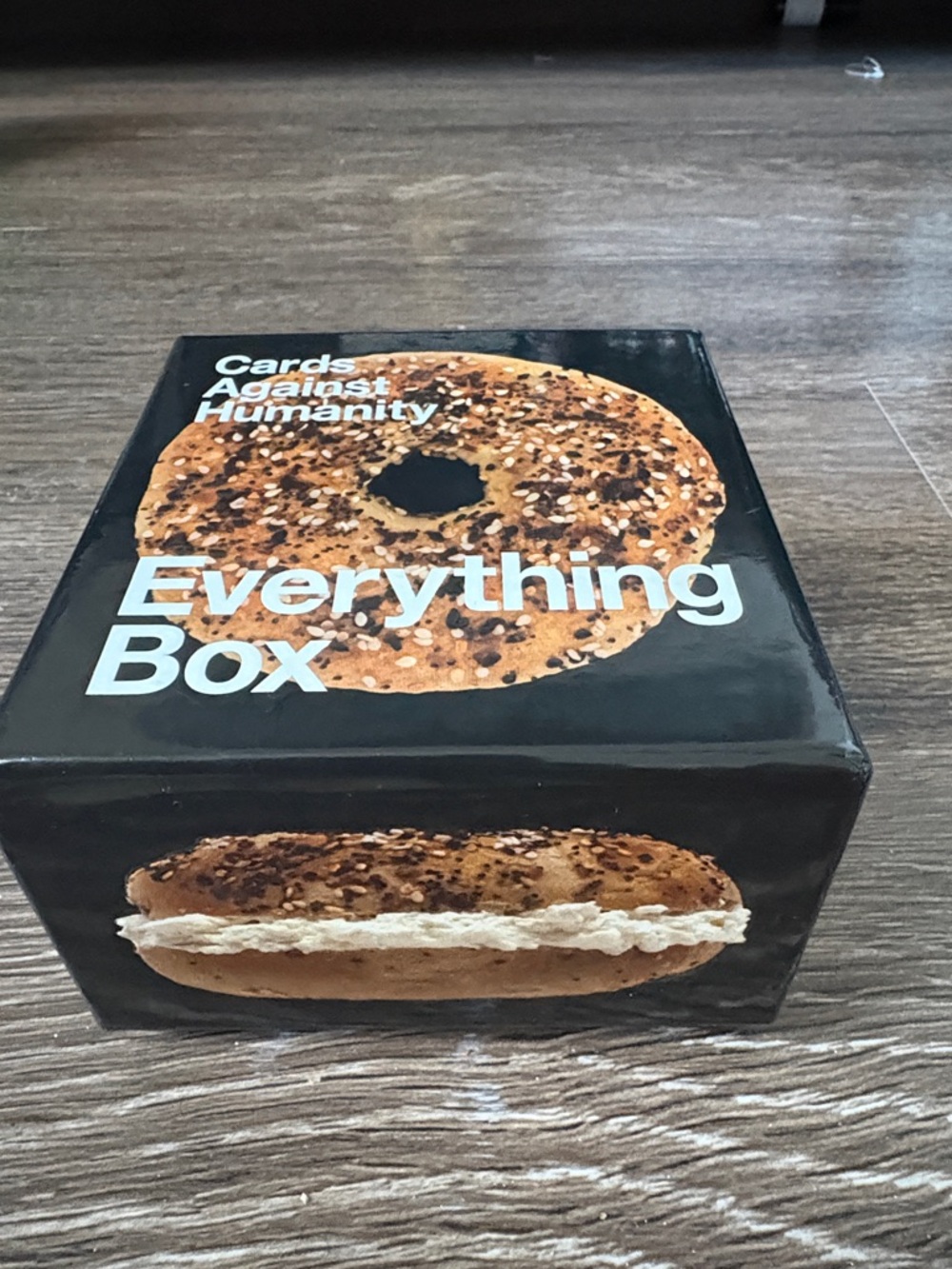 Cards Against Humanity Everything Box - Black Box with Bagel Design